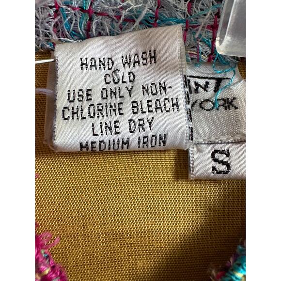 Vintage Florissant NY Fuzzy Artsy Multicolor Jacket Maximalist Small - Picture 4 of 5